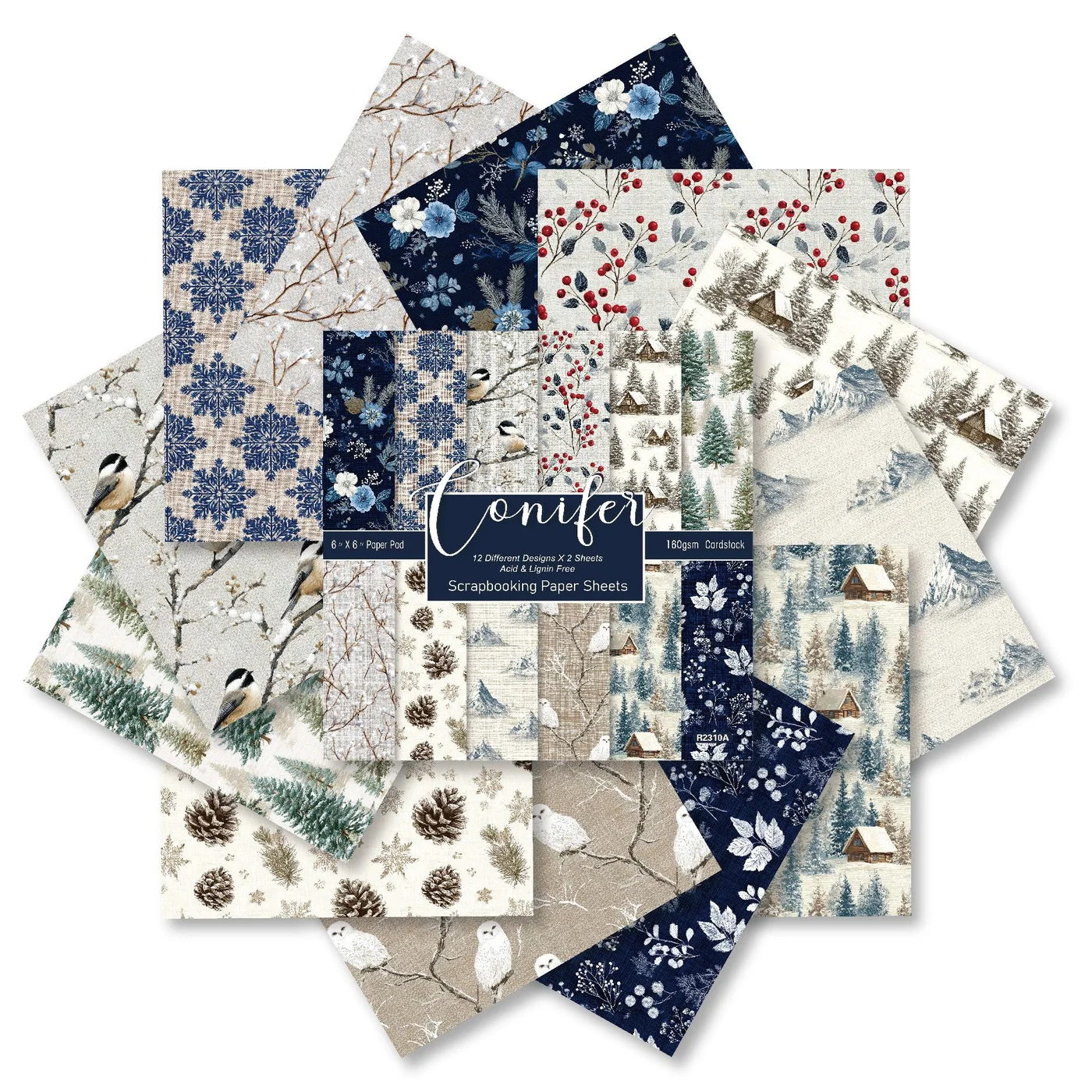 Sumflying Conifer 24PCS Scrapbook Paper & Cardstock Sumflying Conifer 24PCS Scrapbook Paper & Cardstock