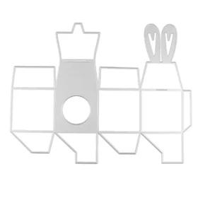 Sumflying Craft 3D Bunny Ear Treat Box Metal Cutting Dies