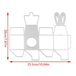 3D Bunny Ear Treat Box Metal Cutting Dies - metal cutting die detail view 3