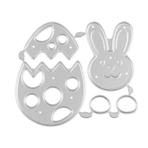 Breaking Egg Rabbit Metal Cutting Dies - metal cutting die for scrapbooking and card making – see size chart for dimensions
