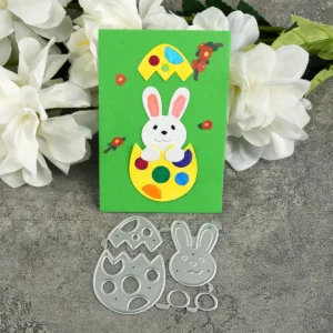 Size chart for Breaking Egg Rabbit Metal Cutting Dies - dimensions in cm