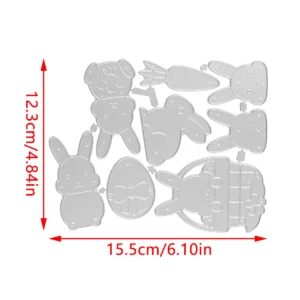 Bunnies Basket Eggs Metal Cutting Dies - metal cutting die detail view 5