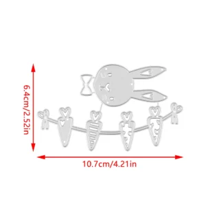 Bunny Carrot Bunting Metal Cutting Dies - metal cutting die detail view 5