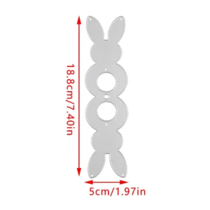 Bunny Lollipop Holder Metal Cutting Dies - metal cutting die detail view 5