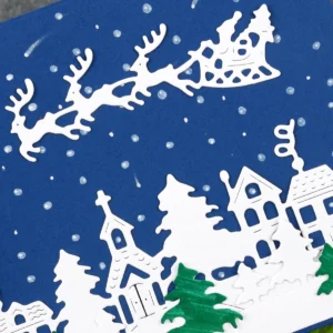 Sumflying Sumflying Craft Christmas Night Scene Village metal cutting die - size guide