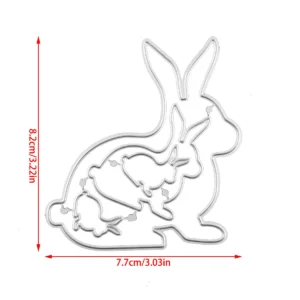 Classic Bunny Metal Cutting Dies Multiple Sizes - metal cutting die detail view 5