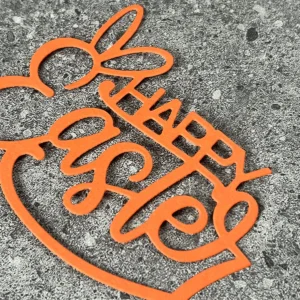 Cursive Happy Easter Metal Cutting Dies - metal cutting die detail view 4