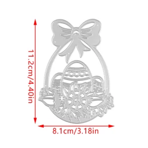 Easter Bow Basket Egg Metal Cutting Dies - metal cutting die detail view 5