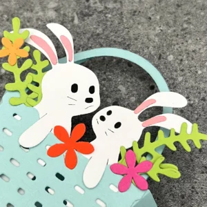 Easter Bunny Basket Metal Cutting Dies - metal cutting die detail view 4