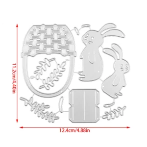 Easter Bunny Basket Metal Cutting Dies - metal cutting die detail view 5
