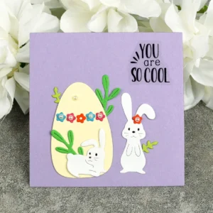 Easter Bunny Egg Flower Metal Cutting Dies - metal cutting die detail view 4