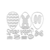 Easter Bunny Egg Metal Cutting Dies - metal cutting die for scrapbooking and card making – see size chart for dimensions