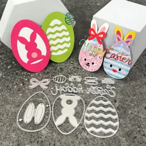 Easter Bunny Egg Metal Cutting Dies - metal cutting die detail view 3