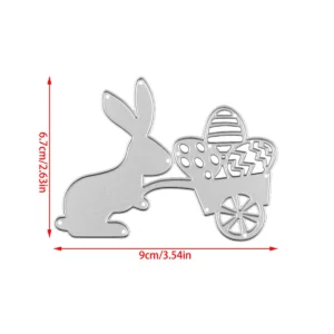 Easter Bunny Pulling Cart Metal Cutting Dies - metal cutting die detail view 5