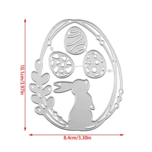 Easter Egg-shaped Bunny Frame Metal Cutting Dies - metal cutting die detail view 5