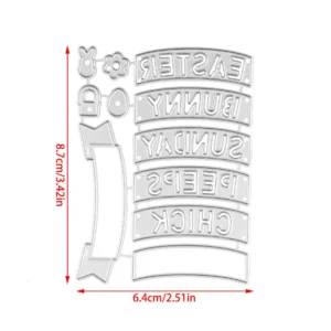 Easter Themed Banner Metal Cutting Dies - metal cutting die detail view 5