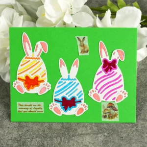 Easter Wavy Egg Bunny Metal Cutting Dies - metal cutting die detail view 4