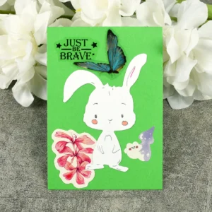 Floppy-Eared Cartoon Bunny Metal Cutting Dies - metal cutting die detail view 4