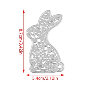 Flower Hollow Bunny Metal Cutting Dies - metal cutting die detail view 5