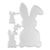 Layered Bunny Metal Cutting Dies - metal cutting die for scrapbooking and card making – see size chart for dimensions
