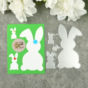 Layered Bunny Metal Cutting Dies - metal cutting die detail view 3