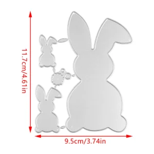 Layered Bunny Metal Cutting Dies - metal cutting die detail view 5