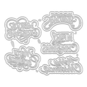 Sumflying Sumflying Craft Merry Christmas Sentiment metal cutting die - main product photo