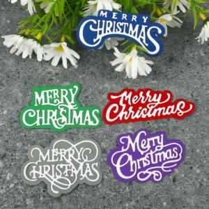 Sumflying Sumflying Craft Merry Christmas Sentiment metal cutting die - usage example