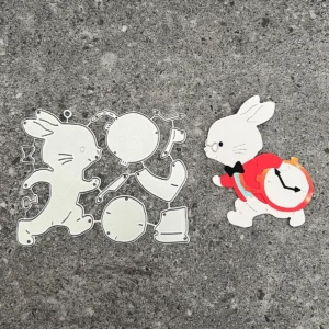 Size chart for Rabbit Clock Hands Metal Cutting Dies - dimensions in cm