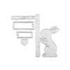 Rabbit Signpost Metal Cutting Dies - metal cutting die for scrapbooking and card making – see size chart for dimensions
