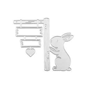 Sumflying Craft Rabbit Signpost Metal Cutting Dies