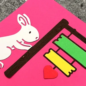 Rabbit Signpost Metal Cutting Dies - metal cutting die detail view 4