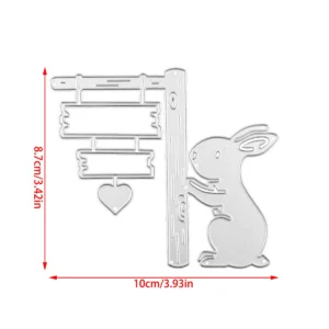 Rabbit Signpost Metal Cutting Dies - metal cutting die detail view 5