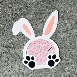 Shaker-style Bunny Head Metal Cutting Dies - metal cutting die detail view 3