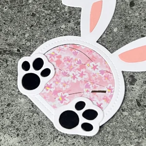 Shaker-style Bunny Head Metal Cutting Dies - metal cutting die detail view 4