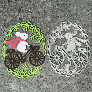 Size chart for Spring Ride Bunny Metal Cutting Dies - dimensions in cm
