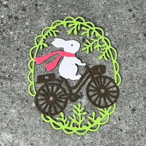 Spring Ride Bunny Metal Cutting Dies - metal cutting die detail view 3