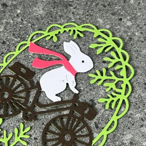 Spring Ride Bunny Metal Cutting Dies - metal cutting die detail view 4