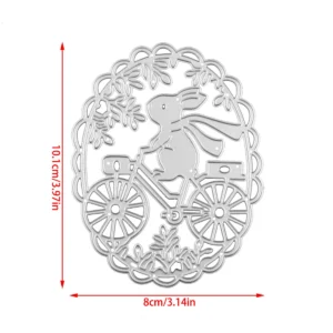 Spring Ride Bunny Metal Cutting Dies - metal cutting die detail view 5