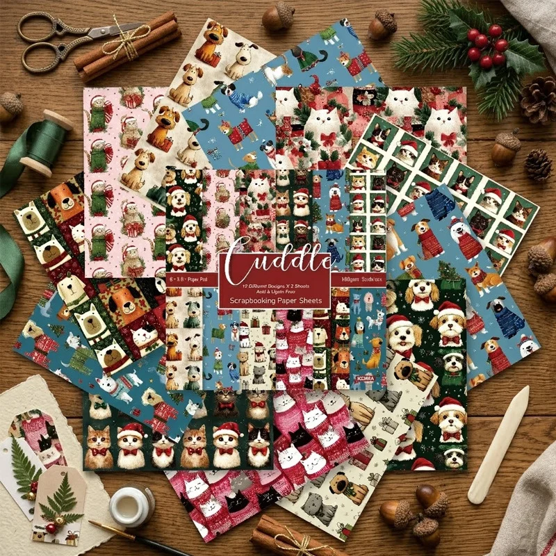 Sumflying Cuddly 24PCS Scrapbook Paper & Cardstock Sumflying Cuddly 24PCS Scrapbook Paper & Cardstock