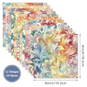 Sumflying Damask Ornamental 24PCS Scrapbook Paper & Cardstock Sumflying Damask Ornamental 24PCS Scrapbook Paper & Cardstock