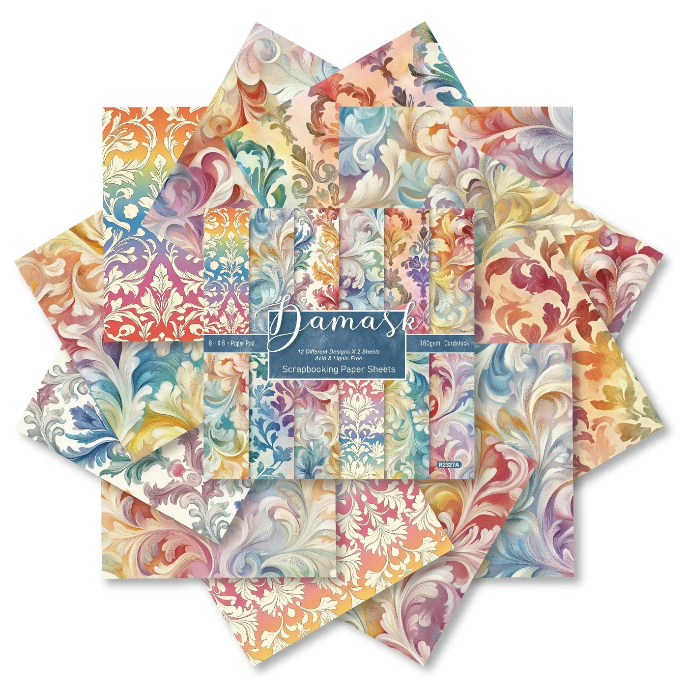 Sumflying Damask Ornamental 24PCS Scrapbook Paper & Cardstock Sumflying Damask Ornamental 24PCS Scrapbook Paper & Cardstock