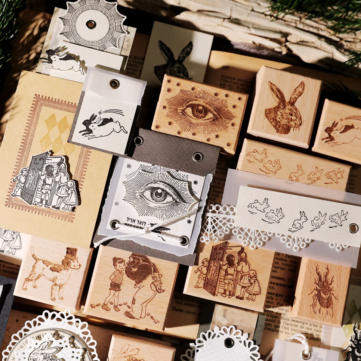 Sumflying Elf Forest Beech Wood Rubber Stamp Sumflying Elf Forest Beech Wood Rubber Stamp