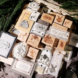 Sumflying Elf Forest Wood Rubber Stamp Sumflying Elf Forest Beech Wood Rubber Stamp
