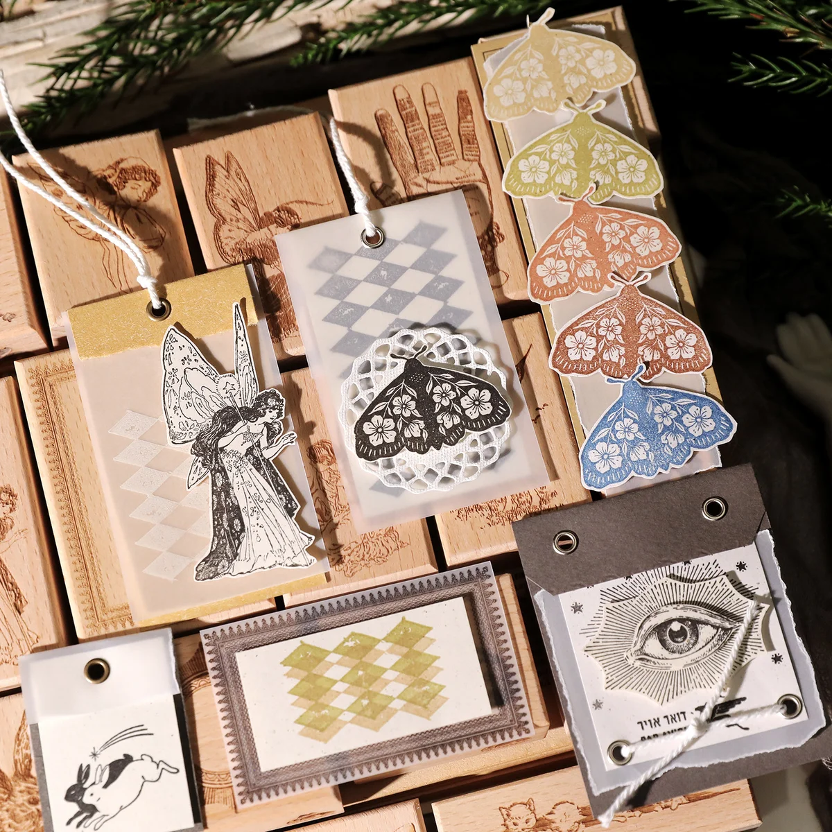 Sumflying Elf Forest Beech Wood Rubber Stamp Sumflying Elf Forest Beech Wood Rubber Stamp