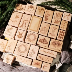 Sumflying Elf Forest Wood Rubber Stamp Sumflying Elf Forest Beech Wood Rubber Stamp