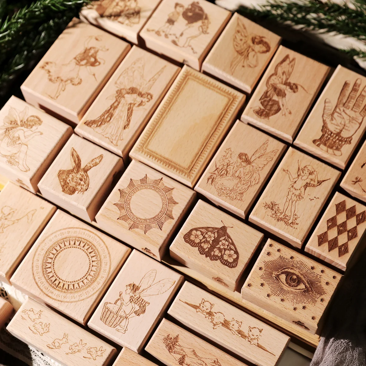 Sumflying Elf Forest Beech Wood Rubber Stamp Sumflying Elf Forest Beech Wood Rubber Stamp