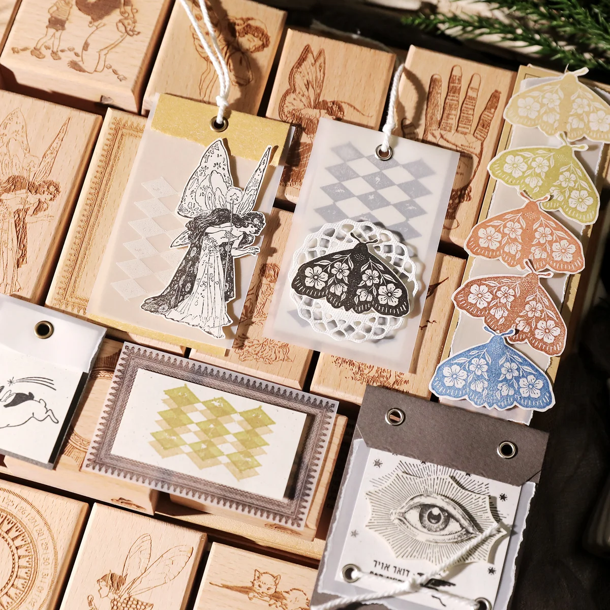 Sumflying Elf Forest Beech Wood Rubber Stamp Sumflying Elf Forest Beech Wood Rubber Stamp