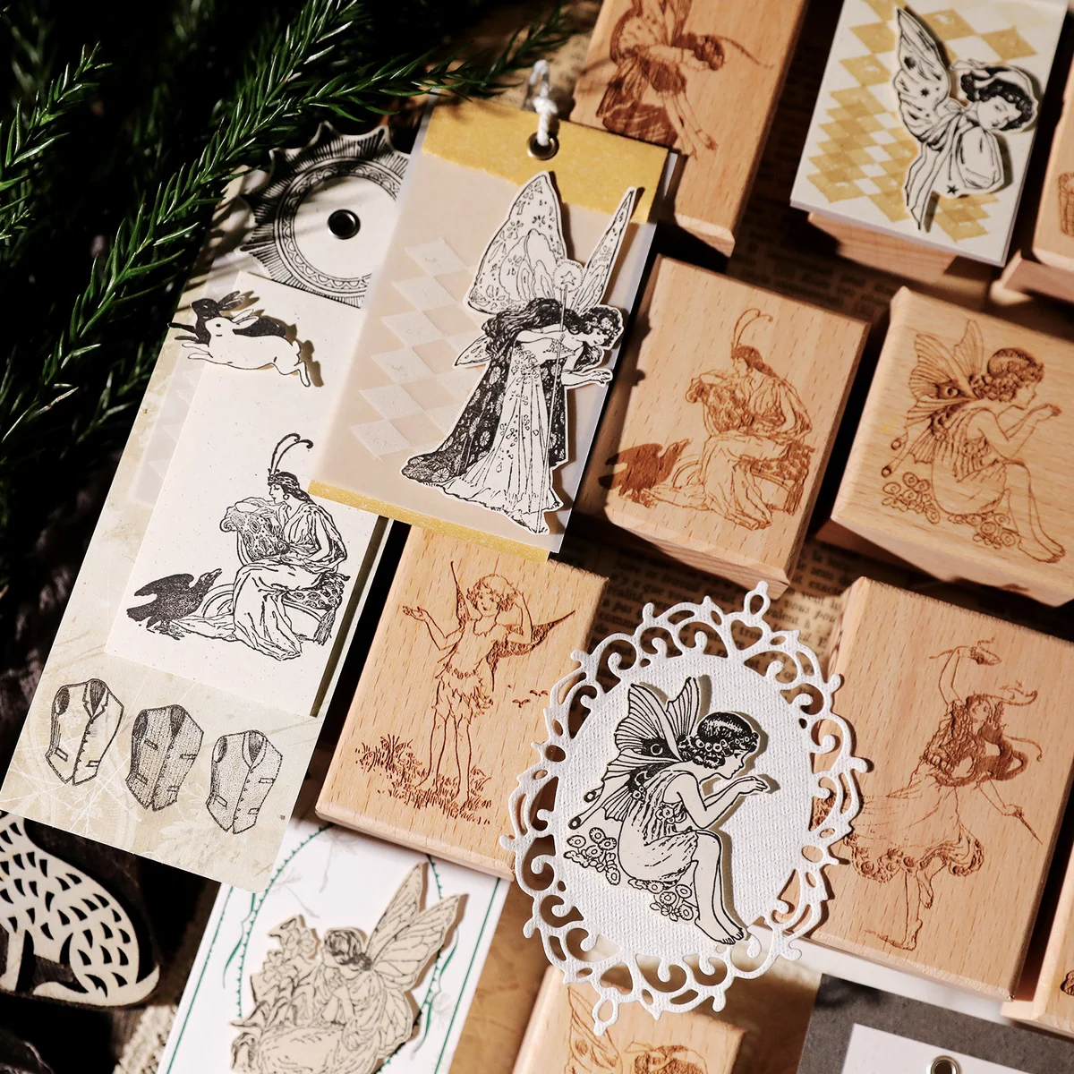 Sumflying Elf Forest Wood Rubber Stamp Sumflying Elf Forest Beech Wood Rubber Stamp - detail image 10