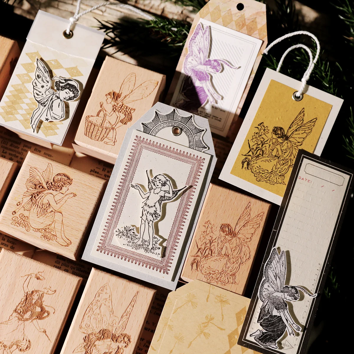 Sumflying Elf Forest Wood Rubber Stamp Sumflying Elf Forest Beech Wood Rubber Stamp - detail image 12